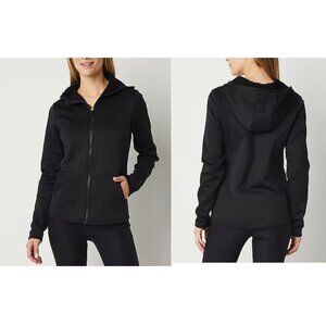 Xersion Warmth Women’s Fleece Midweight Softshell Jacket, XS, Black